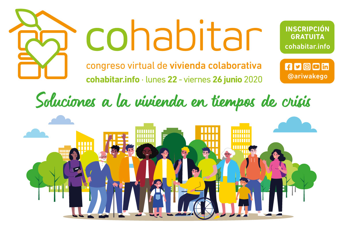 cohabitar congreso virtual vivienda colaborativa cartel horizontal